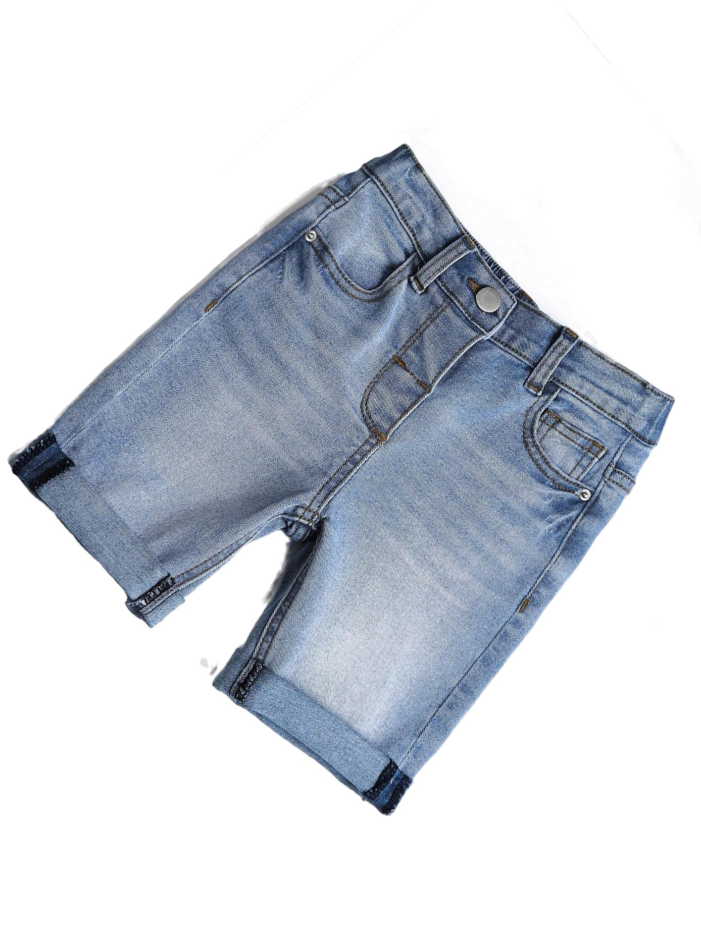 Plain Bermuda Medium Wash Toddler Boy Denim Shorts ( Boy's)