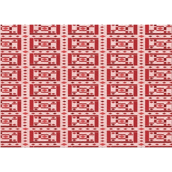 Ahgly Company Machine Washable Indoor Rectangle Transitional Red Area Rugs, 5' x 7'