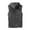 Grey, variant on TUOYUAN Mens Hooded Sleeveless Vest Zip Front Solid Color Casual Slim Fit Outerwear Jacket,Grey,SIZE:M