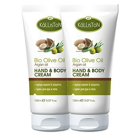 Kalliston | Anti Aging Organic Olive Oil & Argan Oil Lotion | Hand & Body Cream | Made in Ancient Crete, Greece | 5.07 oz Each | Pack of (Best Anti Aging Hand Lotion)