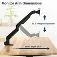 thumbnail image 5 of Desky Single Monitor Arm - Black, 5 of 10