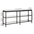 thumbnail image 5 of Evelyn&Zoe Alexis 64" Wide Rectangular Console Table, Blackened Bronze, 5 of 7