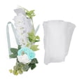thumbnail image 3 of Wedding Chair Flower Decorations, Fine Details Simulation Elegant Delicate Texture Artificial Chair Back Flower  For Party For Ceremony Light Purple,Blue,Pink, 3 of 8