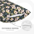 thumbnail image 5 of Daiia Flowers Bedding Waterproof Pillow Protector Zippered Queen – Bed Bug Proof Pillow Encasement-14"x20", 5 of 9