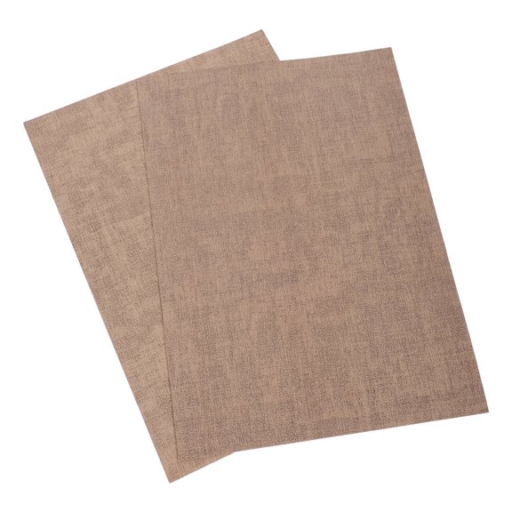 Toyandona 2Pcs Waterproof Double Sided Dining Table Placemats Heat Resistant Light Brown