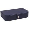 thumbnail image 4 of Estuche de almacenamiento de joyas de cuero sintético, caja de viaje para pulseras, anillos y brazaletes. Azul, 4 of 9