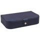 thumbnail image 4 of Estuche de almacenamiento de joyas de cuero sintético, caja de viaje para pulseras, anillos y brazaletes. Azul, 4 of 9