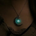 thumbnail image 7 of Grandest Birch Moon Glowing Turquoise Pendant Charm Jewelry Chain Necklace Halloween Gifts Copper + Glowing Turquoise Blue, 7 of 7