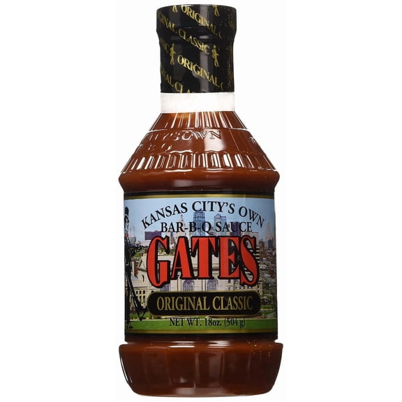 Gates Original Classic Bar-B-Q Sauce, 18 oz. size. is a savory, ketchup based barbeque (barbecue) with hint of heat, Gates Original Classic Bar-B-Q sauce contains no allergens, or GMOs.