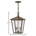 thumbnail image 6 of Hinkley Lighting - Three Light Hanging Lantern - Huntersfield - 3 Light Medium, 6 of 8