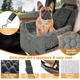 thumbnail image 3 of Asiento de coche para perro melafa365, asiento elevador de espuma viscoelástica de 16 kg, gris, 3 of 7