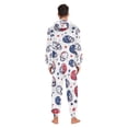thumbnail image 4 of FORMRS Onesies Pajama for Adults Unisex Hoodie Winter Jumpsuit One Piece Sleepwear, Sizes S-2XL, Cartoon American Football Helmets, 4 of 7