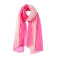 thumbnail image 1 of INSPIRAR CHIC Bufanda de Mujer Chiffon Seda Color Gradiente Ligera Larga Chal Rosa Pálido Fucsia, 1 of 7