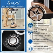 SALAV® GS44-DJ GOLD 1500W Garment Steamer Built in Ironing Board, Gold & Black
