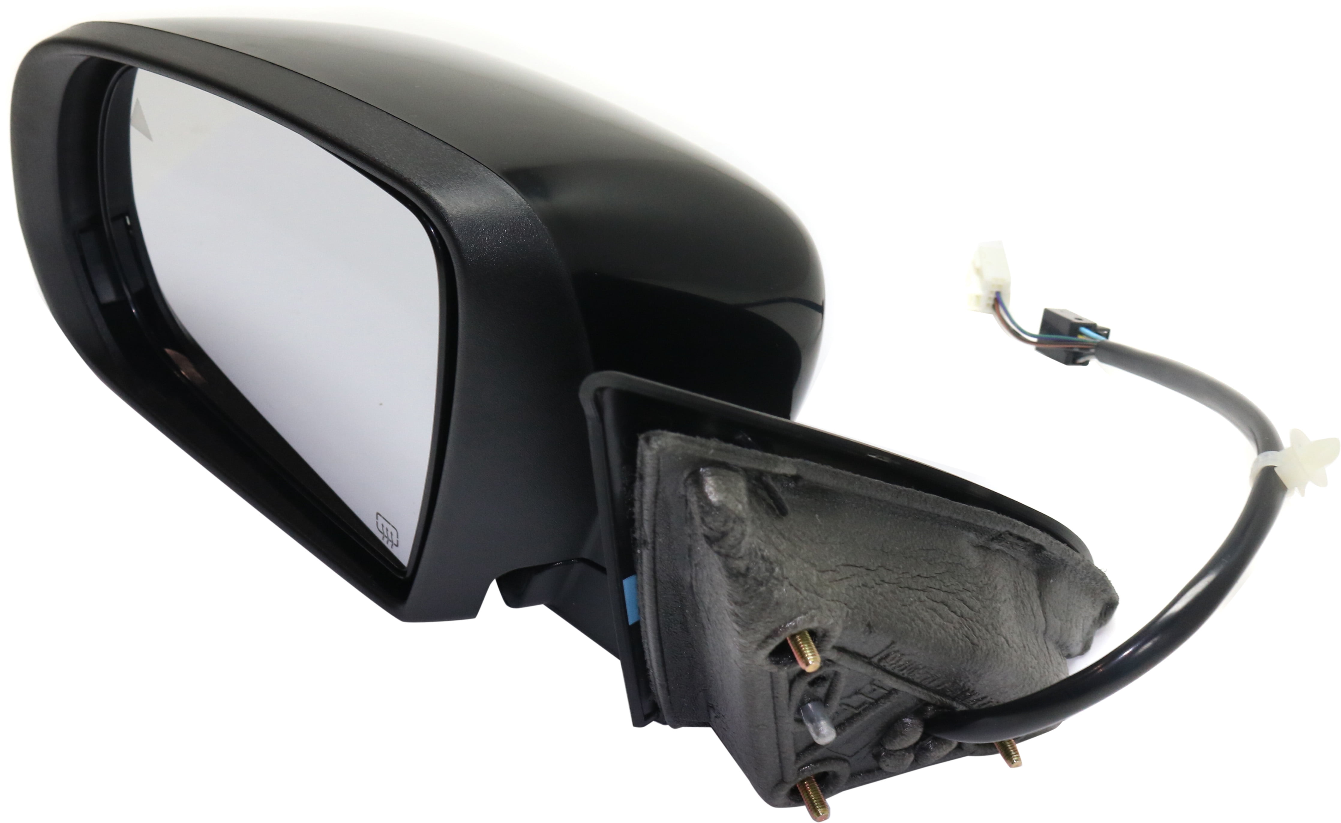 Mirror Compatible With 2014-2018 Jeep Cherokee Left Driver Side Heated w/ Blind Spot Detection in Glass In-housing Signal Light Paintable Kool-Vue
