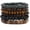 black2, variant on 3/6Pcs Set Wood Surfer Beaded Stackable Stretch Bracelet for Women Men Puka Shell Wooden Disc Bohemian Boho Natural Wood Beads Jewelry