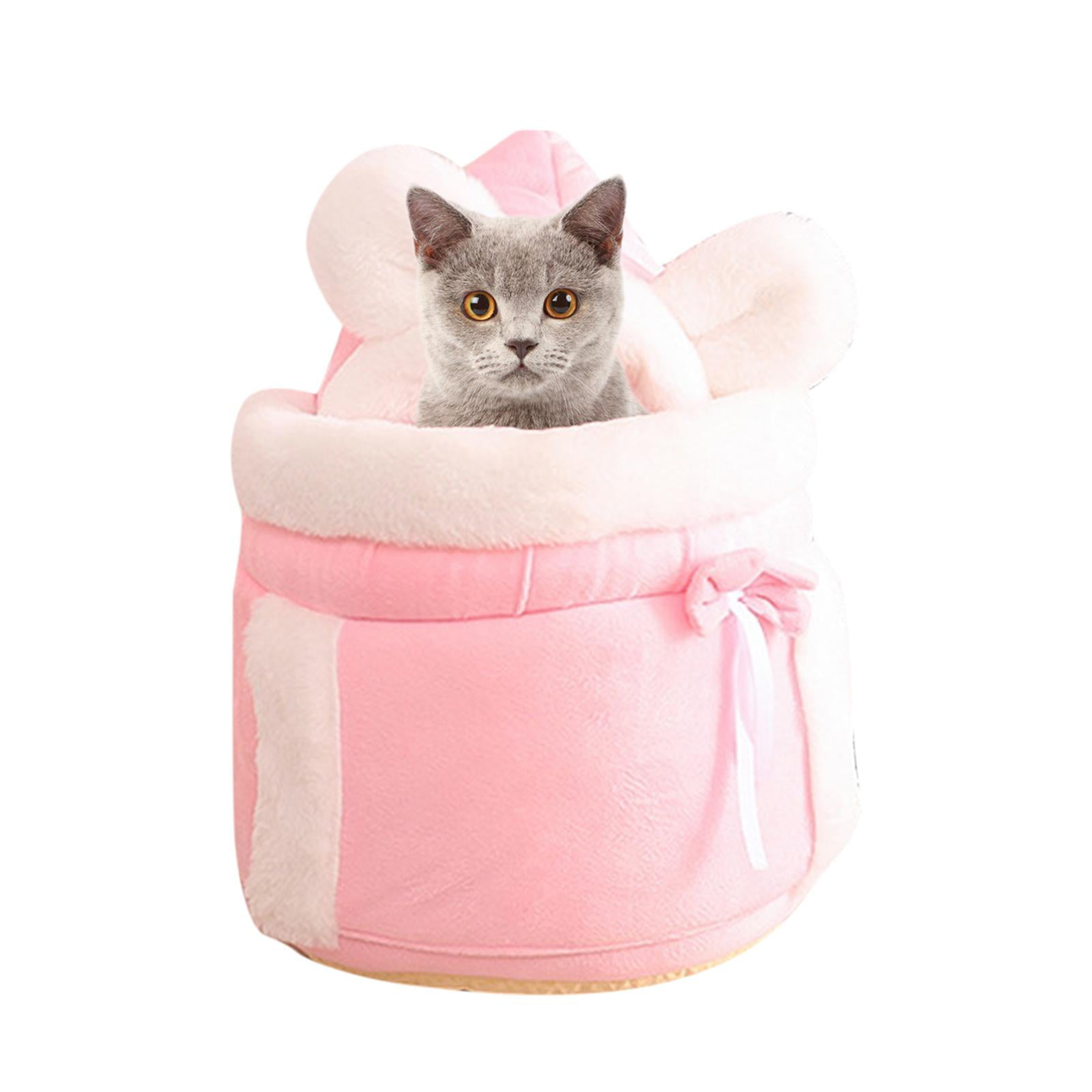 NC Portable Pet Cats Carrier Bag Warm Flannel Dogs Puppy Walking Vet Visits Carrying Sightseeing Pets Rabbit Cage Grey M