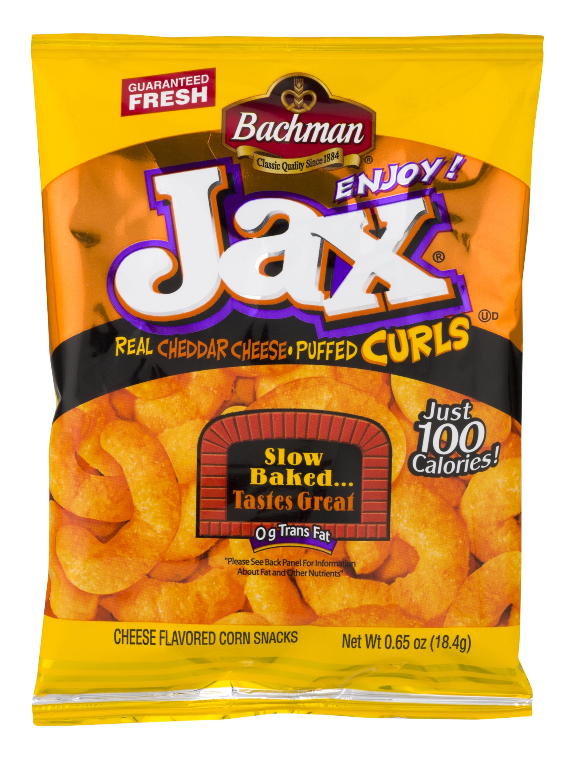 Bachman Jax Baked Cheese Puffs, Cheddar, 52 Ct