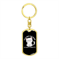 thumbnail image 4 of Not Cat Hair  Stainless Steel or 18k Gold Premium Swivel Dog Tag Keychain, 4 of 16