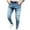 C-Light Blue, variant on Wyobmus Men's Casual Ripped Jeans Stretchy Distressed Destroyed Slim Fit Straight Leg Denim Jeans A-Black