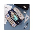 thumbnail image 3 of 1pc Oxford Cloth Pencil Case, Large Capacity, Multifunctional Pen Case With Double Open Window Suitable For Middle School, High School, University Stu, 3 of 4