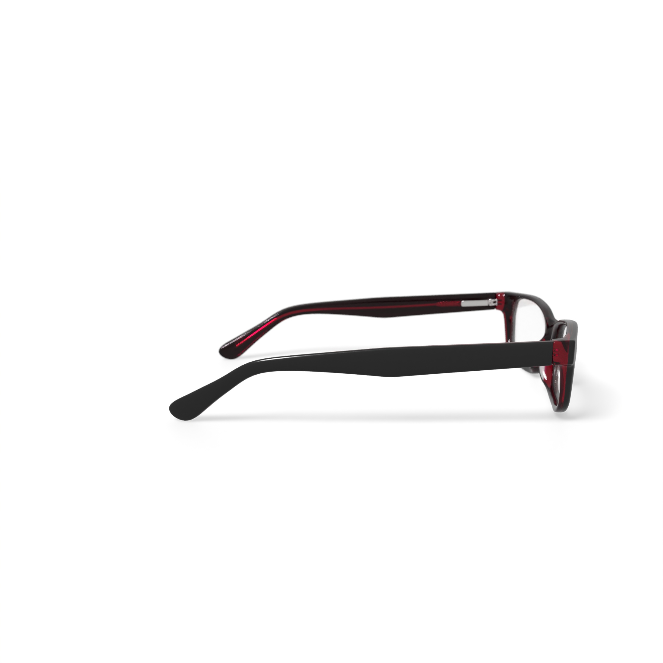 Walmart Youth FM17111 Rectangular Prescription Eyeglasses with Case, Black/Red