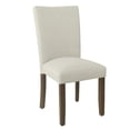 thumbnail image 2 of HomePop Traditional Fabric Parsons Dining Chairs, Soft Gray (Set of 2), 2 of 11