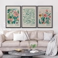 thumbnail image 3 of PixonSign Framed Canvas Print Wall Art Set Watercolor Pastel Vibrant Flower Market Prints Nature Wilderness Illustrations Modern Art Decorative Floral Botanical Minimal for Bedroom - 16"x24"x3 Black, 3 of 5