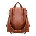 thumbnail image 1 of Mochila antirrobo de cuero para mujer de edición limitada, mochila antirrobo de gran capacidad Mochila de cuero suave de ocio de moda versátil, 1 of 3