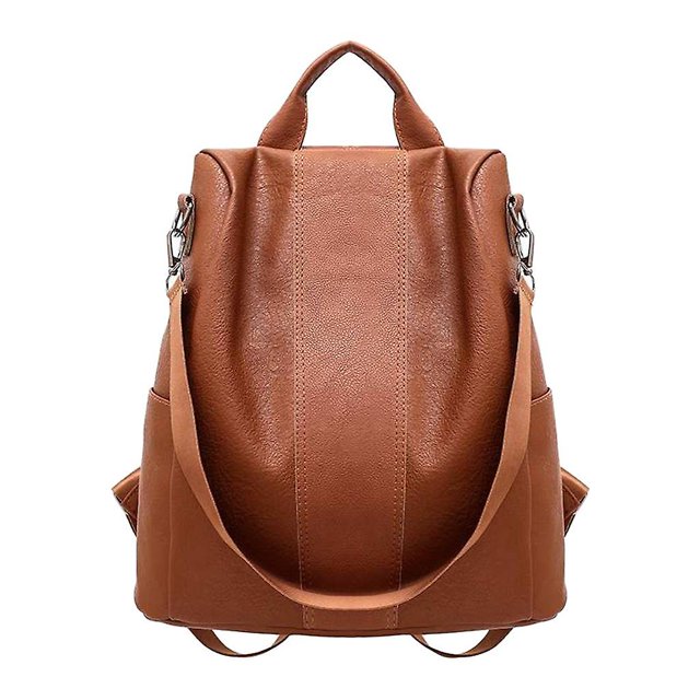 Mochila antirrobo de cuero para mujer de edición limitada, mochila antirrobo de gran capacidad Mochila de cuero suave de ocio de moda versátil