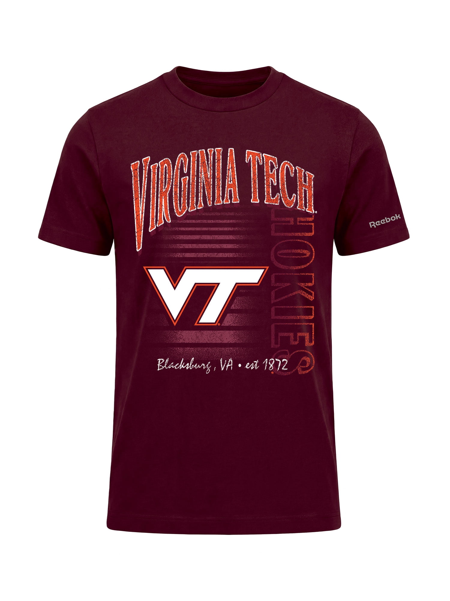 Virginia Tech Hokies Reebok Mens Crew Neck Short Sleeve T-Shirt