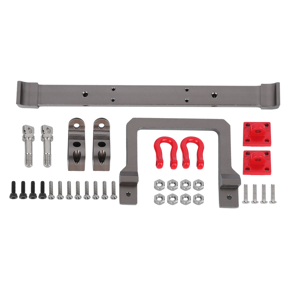 VGEBY Metall-Stoßstangen-Set Für RC Crawler 1/10 – Vorne & Hinten Mit Rettungsschnallen, Passend Für Mangniu MN90, MN91 U.a.