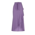 thumbnail image 5 of Easter Carnival Elegant High Waist Wrap Skirt Featuring Asymmetrical Hem And Flowy Midi Length With Detachable Belt For Versatile Autumn Casual Party Wear, 5 of 6