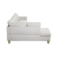 thumbnail image 3 of Star Home Living Corp Chris Microfiber Fabric Left Facing Sectional White Color, 3 of 11