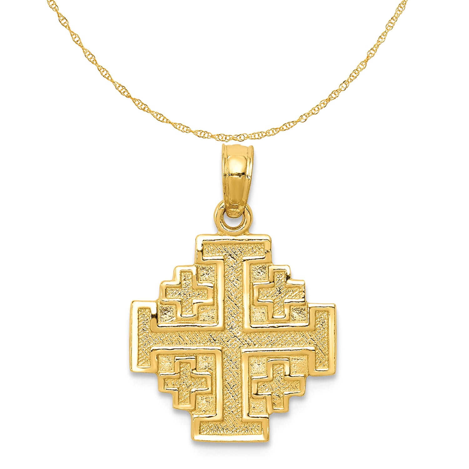 Necklaces : Gold Plated Jerusalem Gold Plated Cross Pendant ...