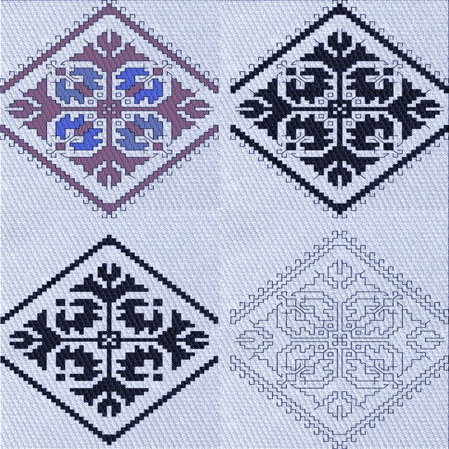 Ahgly Company Tapis de Zone Carré Lavable en Machine Lavande Bleue, 6 Pieds Carré