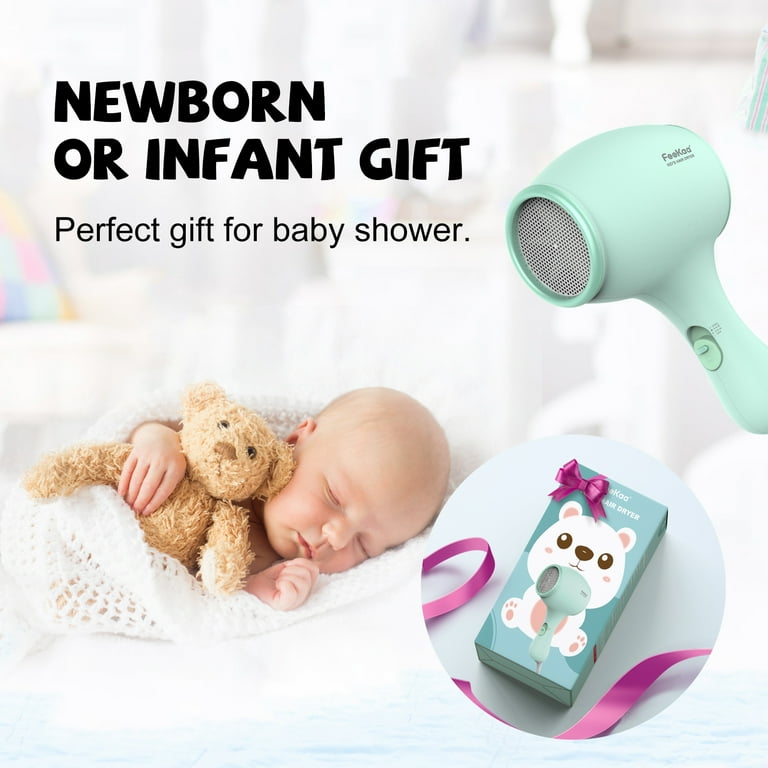 FeeKaa Kids Hair Dryer Blow Dryer with Low Noise Gentle Heat for