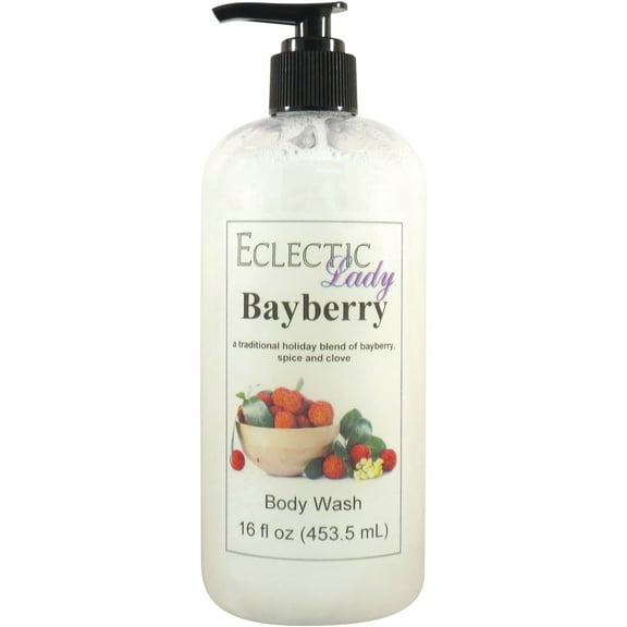 Bayberry Body Wash by Eclectic Lady, Liquid Shower Gel for Women and Men, 16 Ounces