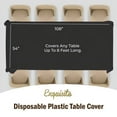 thumbnail image 4 of Exquisite 6 Pack Premium Rectangular Plastic Tablecloth Cover 54" x 108" - Black, 4 of 9