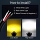thumbnail image 4 of 1Pc Universal Motorcycle LED Headlight Projector Lens Dual Color ATV Scooter Driving for Cafe Racer Light Auxiliary Spotlight Lamp, 4 of 5