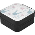 thumbnail image 3 of GZHJMY Cute Rabbit Mini Jewelry Box, Portable Leather Travel Small Jewelry Organizer Case for Earring, Necklace, Rings, Bracelets, 3 of 7