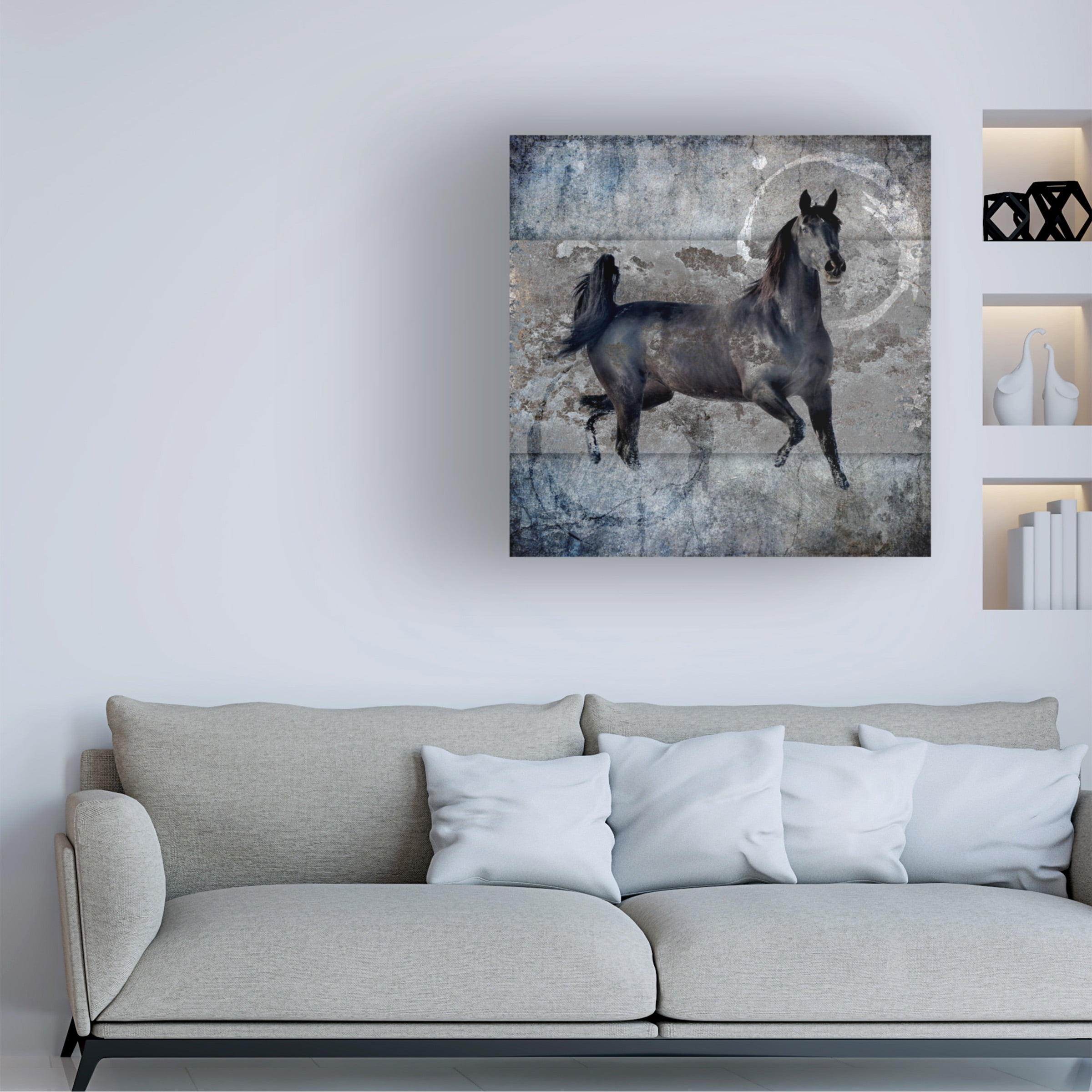 LightBoxJournal 'Black Mare 2' Canvas Art