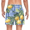 thumbnail image 2 of FORMRS Mens Swim Trunks Mesh Liner Quick Dry Casual Beach Board Shorts with Pockets, Sizes S-2XL, Green Lemon Plaid, 2 of 9