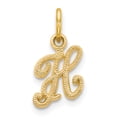 thumbnail image 1 of 14k Yellow Gold Dainty Letter H Initial Name Monogram Necklace Charm Pendant, 1 of 7