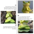thumbnail image 3 of FUEENIRVA Yoga Frogs Resin Statues Green Outdoor Animal Craft Adornment, 3 of 6