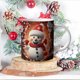 thumbnail image 5 of Ganfancp Navidad Taza de Café de Cerámica Taza de Té Hombre de Nieve Blanco Fluorescente Taza Muñeco de Nieve Liquidación Taza de Café de Cerámica Christmas Snowman*1, 5 of 7