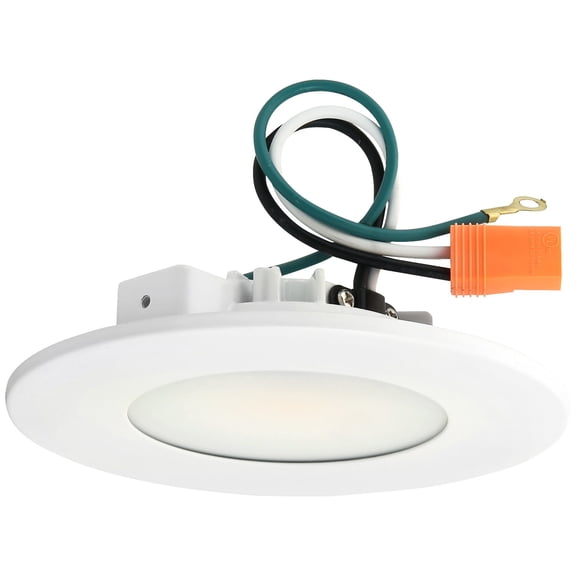 Diodesy- SF/DFL/RD/4/10/927/120/WH 4 Inch LED Recessed Lighting Retrofit Downlight with Junction Box, 2700K Warm White, Dimmable Flush Mount Ceiling Light with Magnetic Changeable Trims, 10W, 900LM