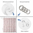 thumbnail image 3 of Farmhouse Pink Shower Curtain Set - 48" x 72" Washable Bathtub Curtain with 12 Hooks, Vintage Flower Leaf Botanical Plant Waterproof Fabric Stall Shower Curtains for Bathroom/Bathtub Décor, 3 of 6