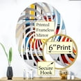 thumbnail image 3 of Designart "Charmed by Abstract Pop Art Liquor" Liquor Vortex Round Wall Mirror - Food & Beverage Oval Printed Decorative Mirror - Multiple Color Options, 3 of 5