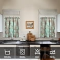 thumbnail image 2 of Vintage Vintage Teal Wood Grain Tier Cafe Curtains for Bathroom Living RV Rod Pocket Window Drapes 36 Inch 2 Panels Set 28"x36" 2 Panels Window Treatment Tiers, 2 of 4